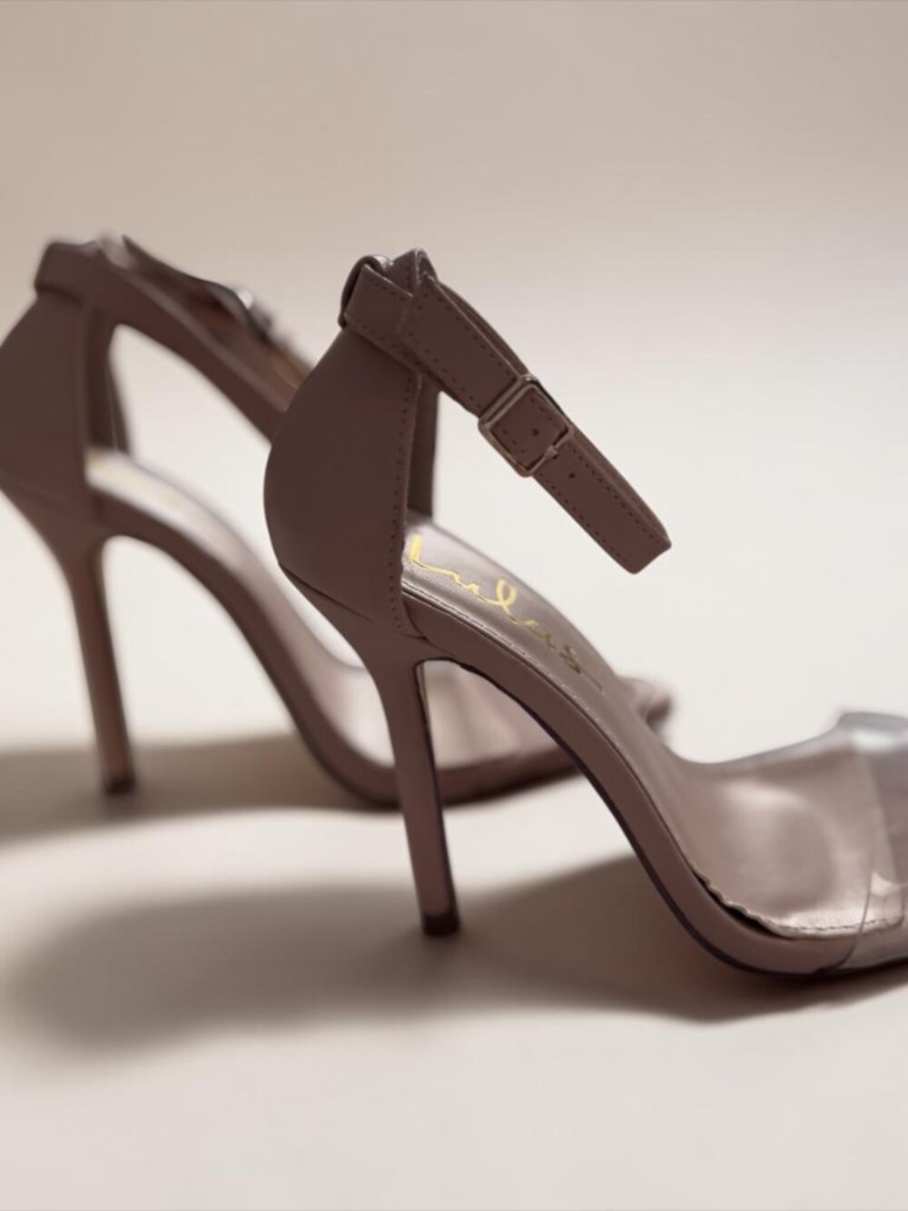 Lulus Nude Clear Strap Stiletto Heels - Picture 4 of 7